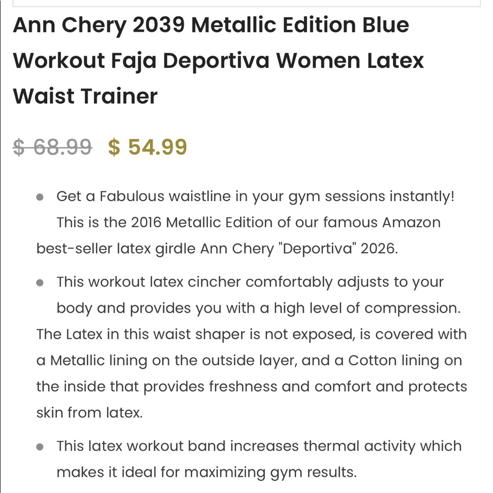 Woman latex waist trainer medium size - Picture 2 of 2